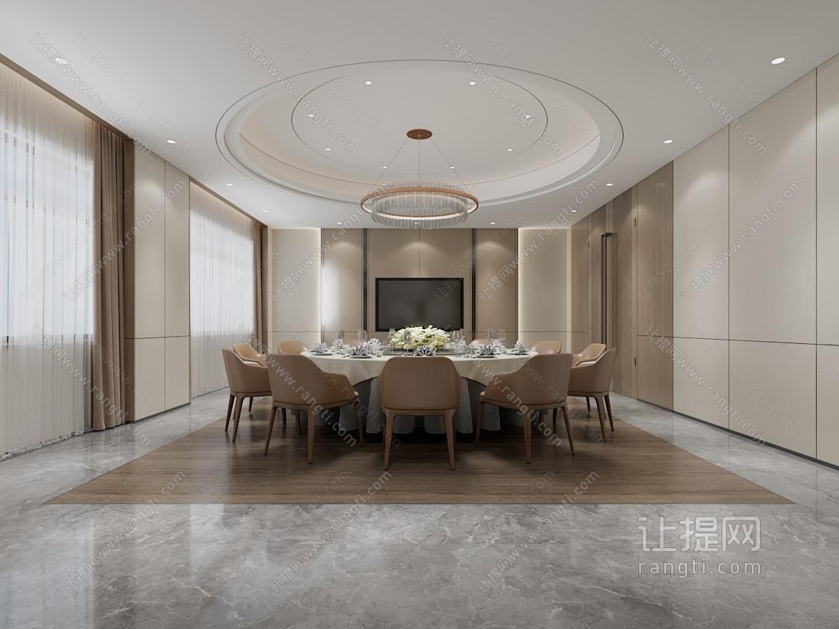 现代中餐厅包间