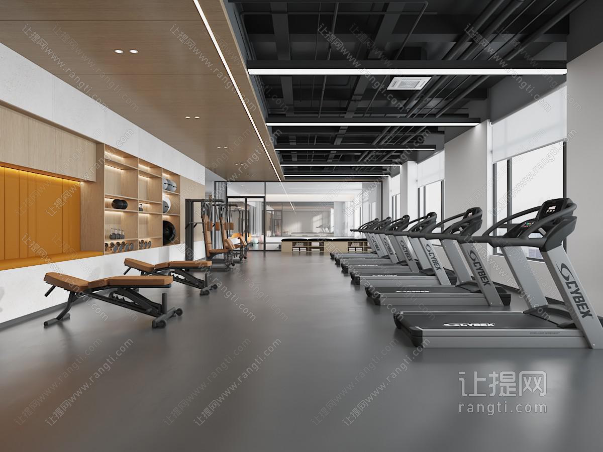 现代敞开公共健身房