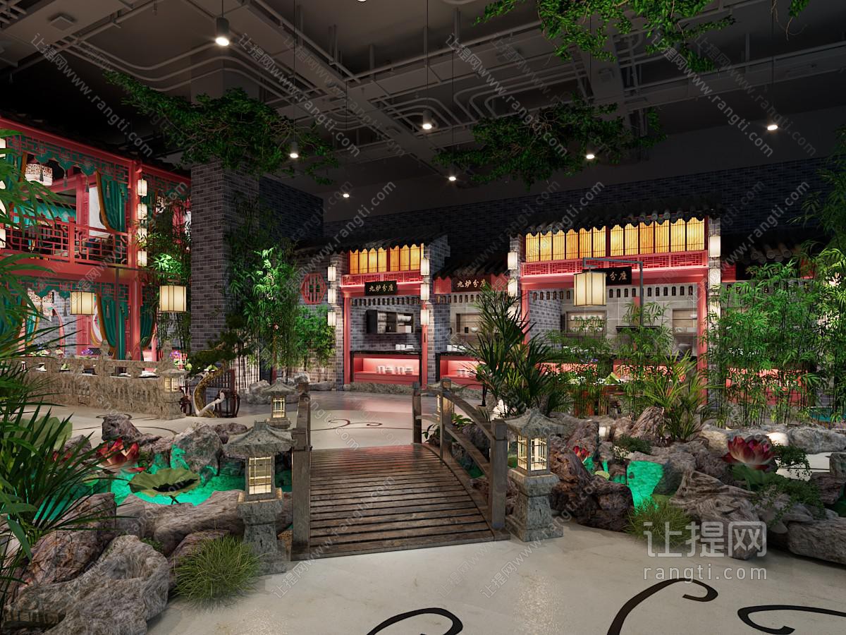 中式园林酒店包厢
