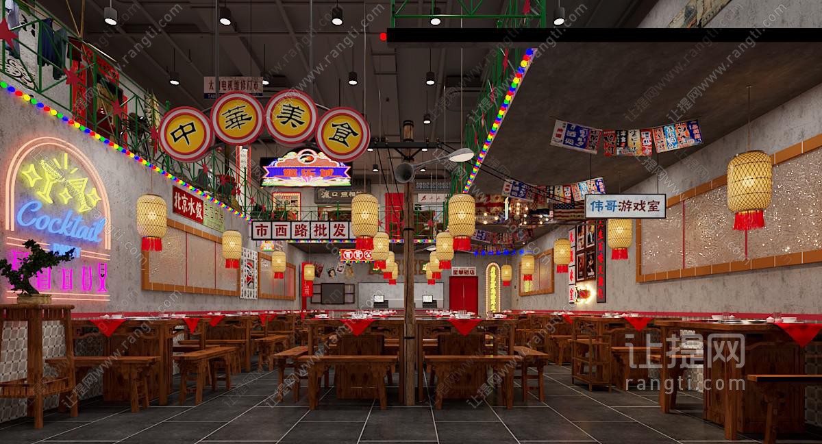 工业风火锅店