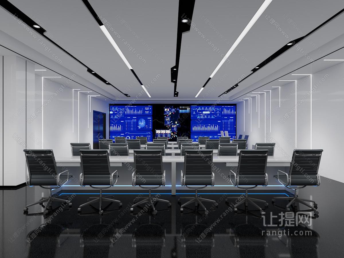 现代科技感应急指挥中心