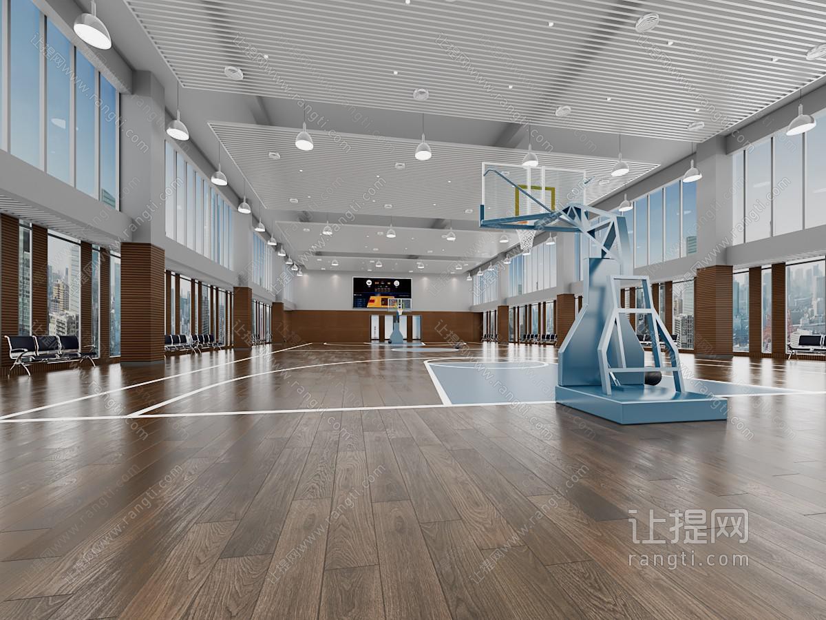 现代篮球场 体育馆