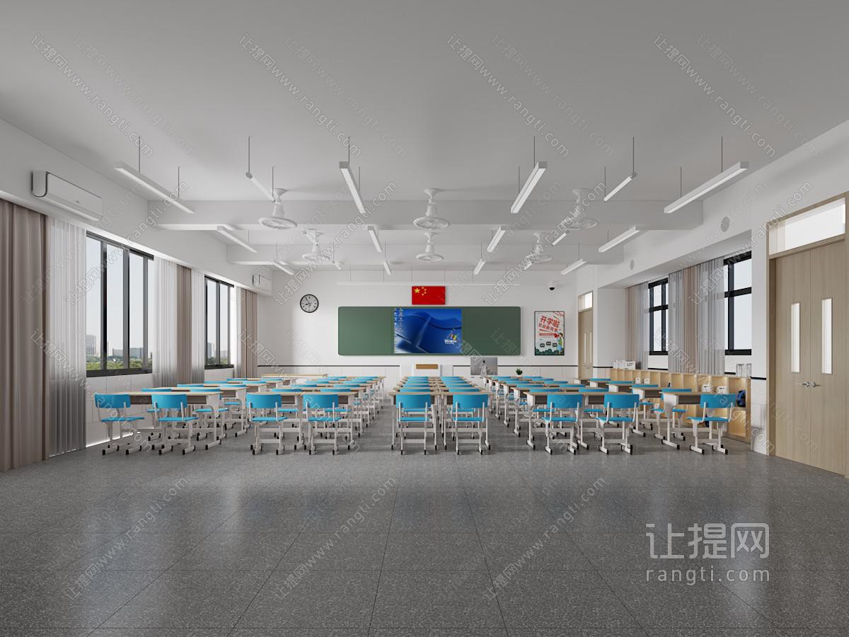 现代小学生教室