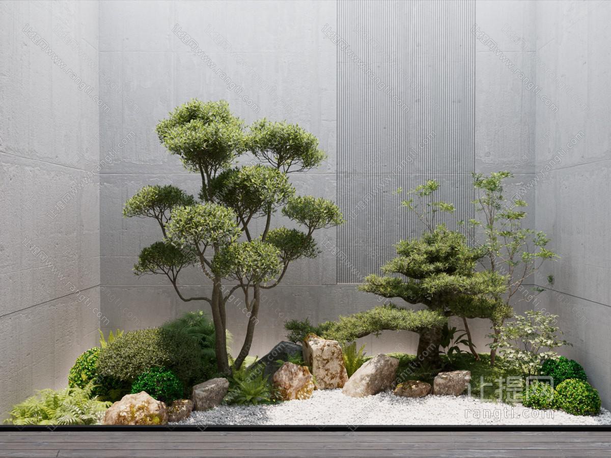 植物景观景观小品模型