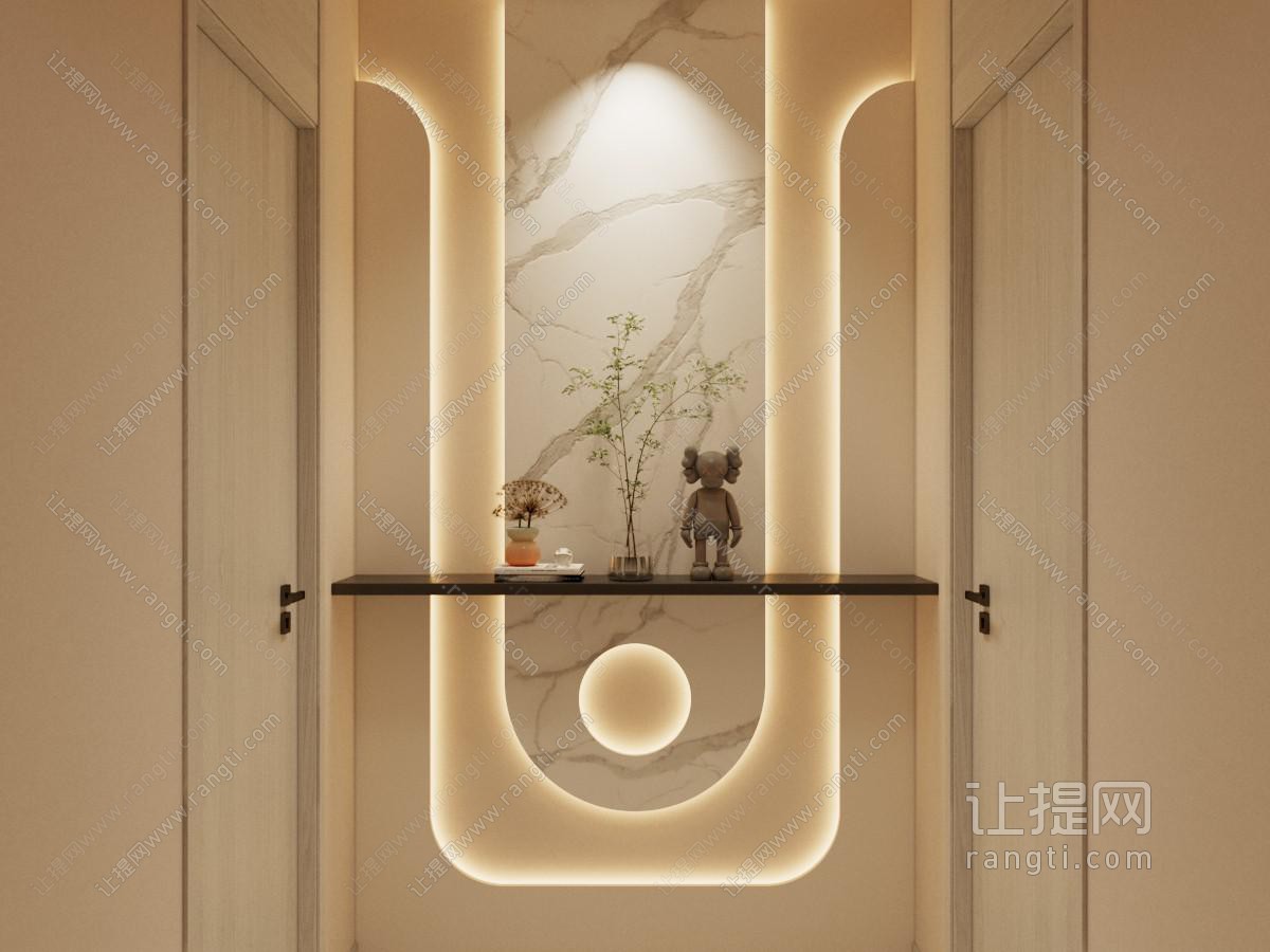 北欧玄关造型灯端景小品