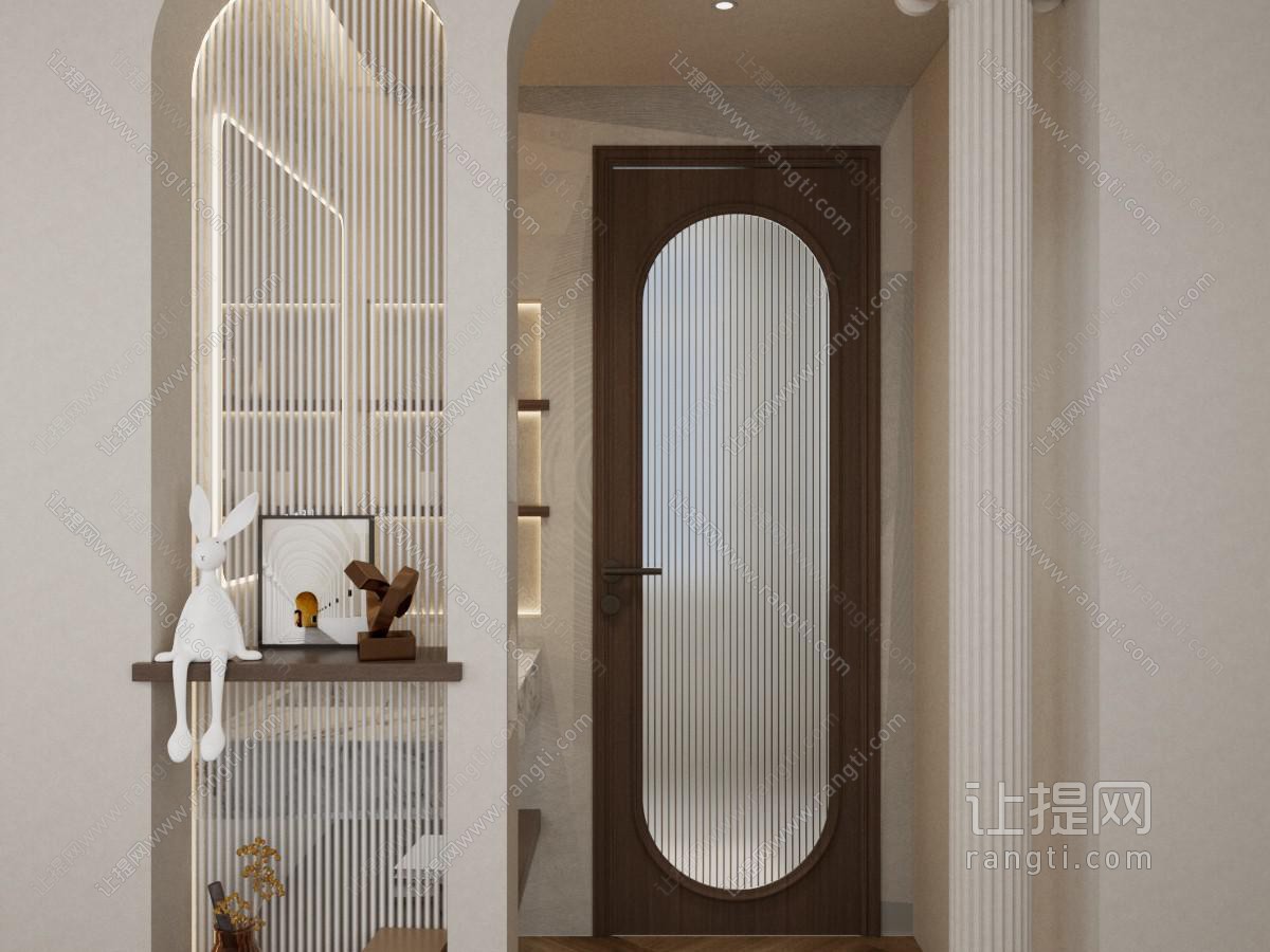 法式玄关隔断 玄关过道