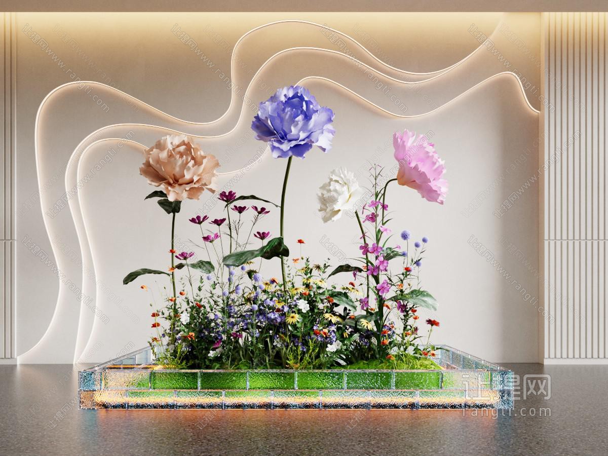现代植物堆 景观小品