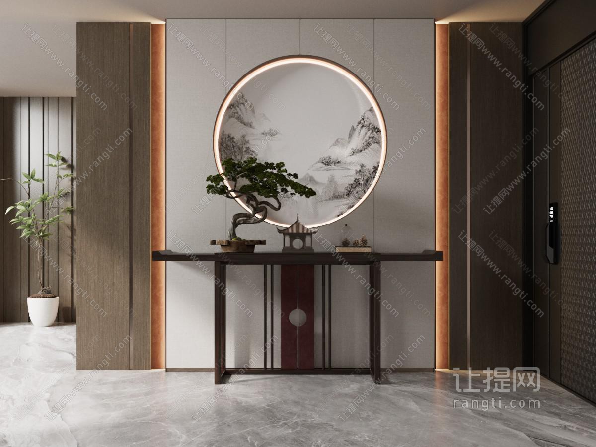 新中式端景台 条案