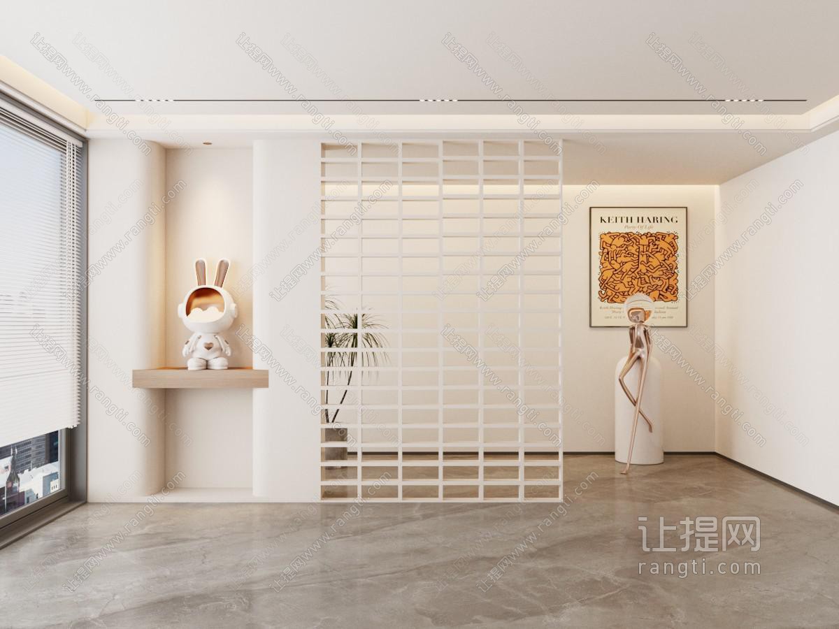 现代玄关镂空隔断