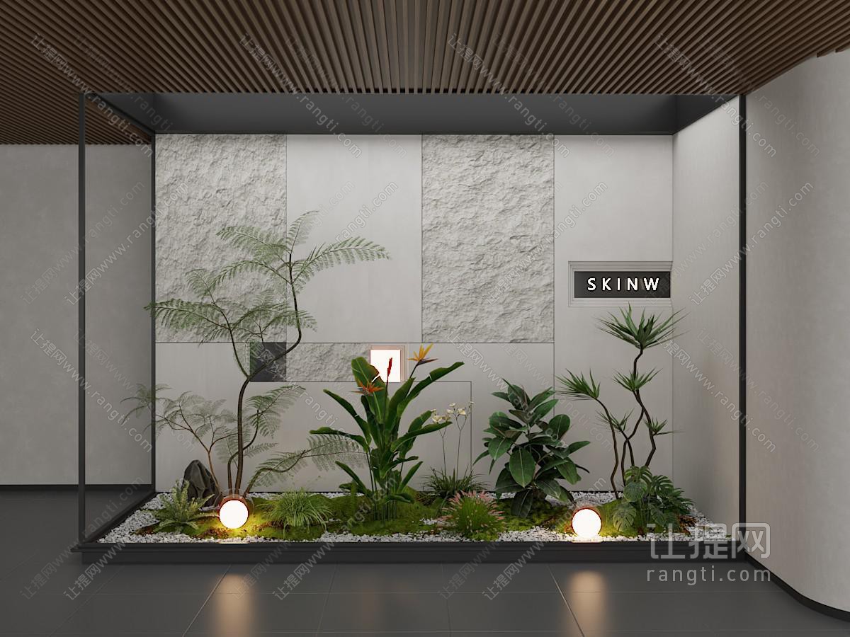 现代室内景观 景观造景 庭院景观 景观树 绿植景观 背