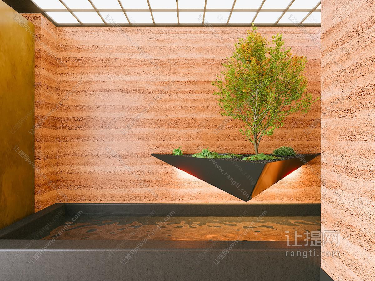 现代室内景观 现代景观 天井
