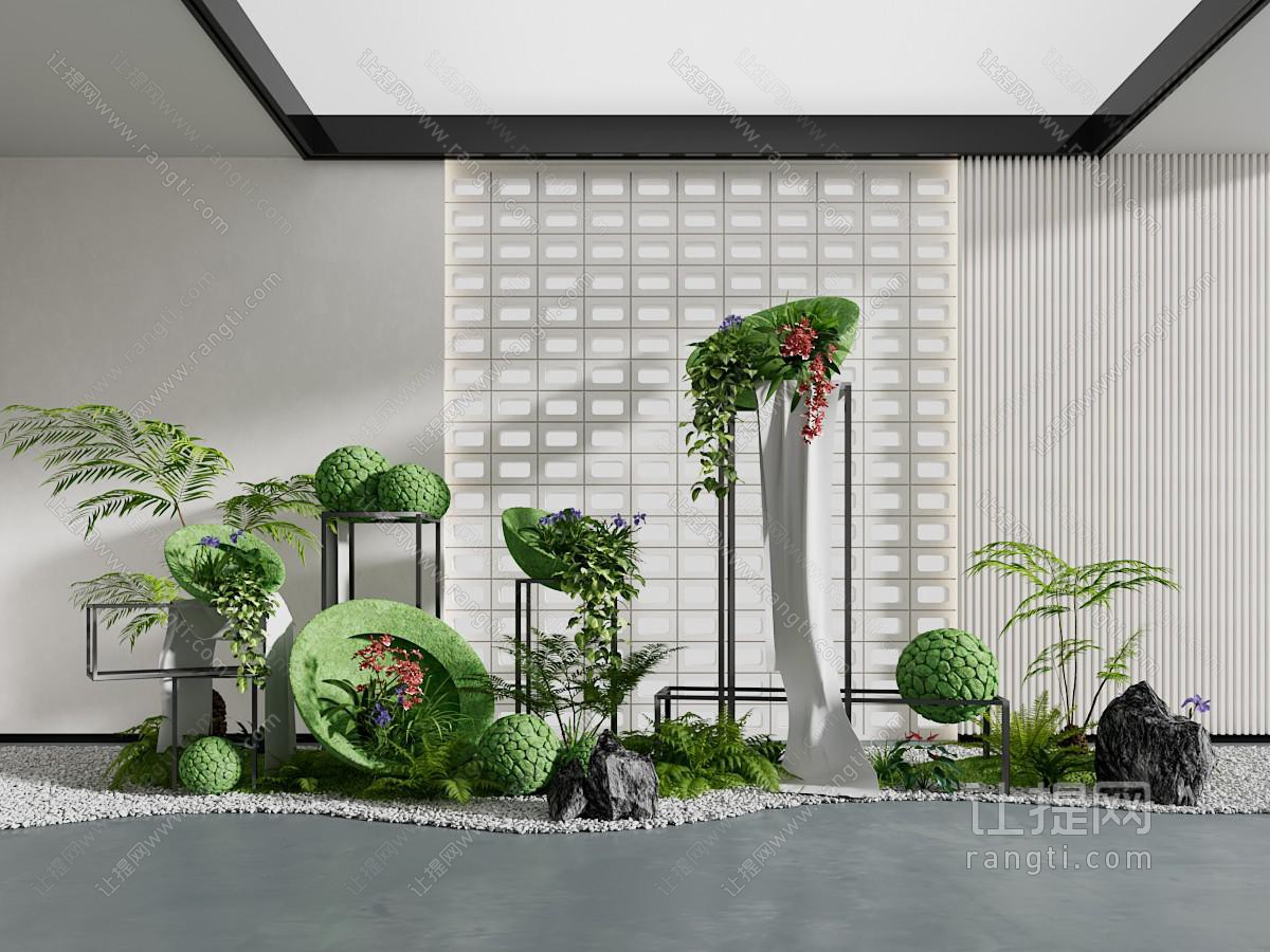室内造景 植物堆 造植物