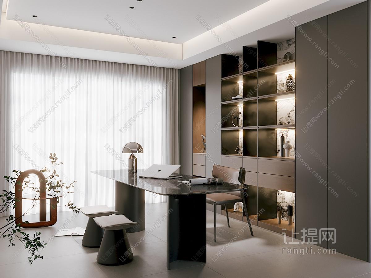 现代意式书房