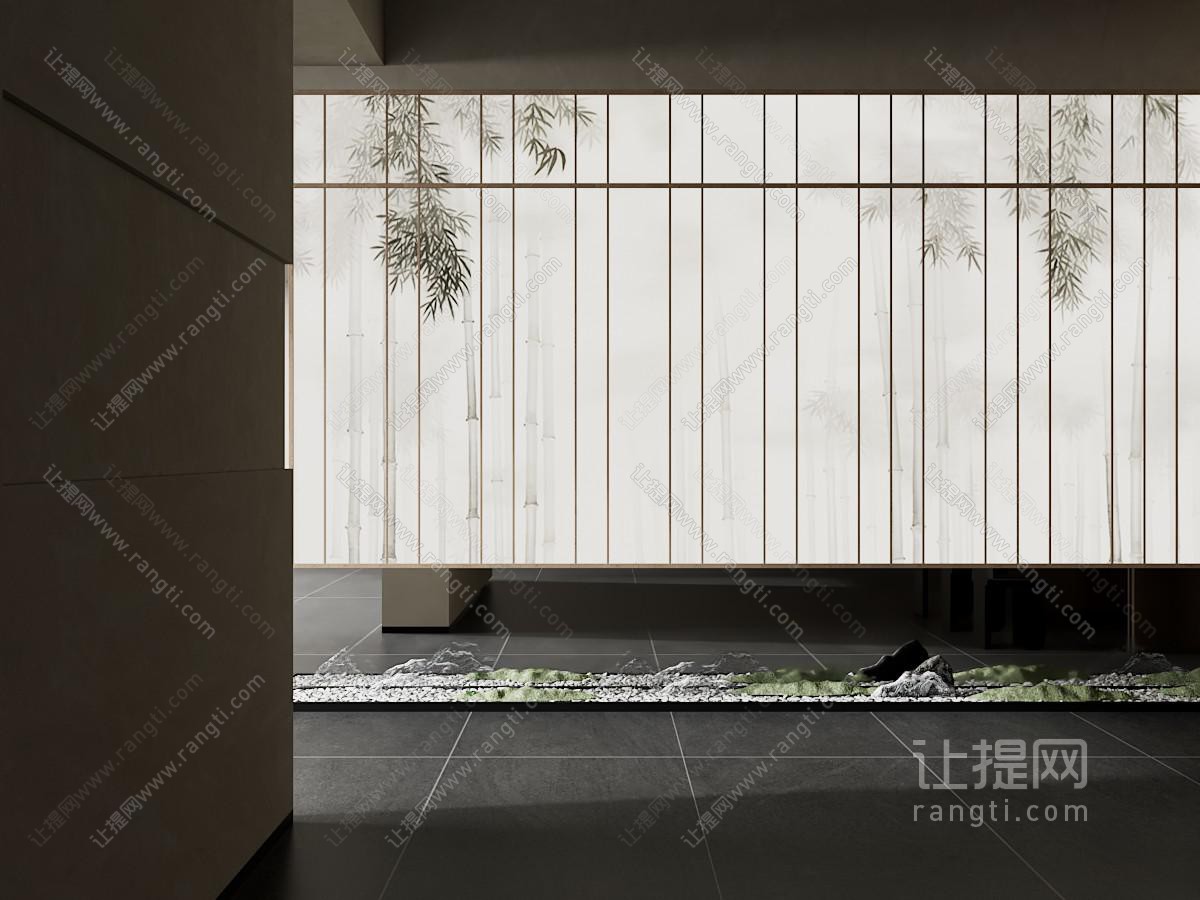 现代新中式室内景观