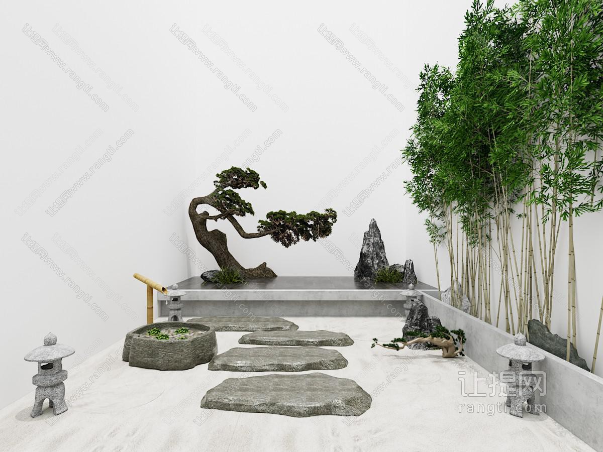 中式枯山水 园艺小品