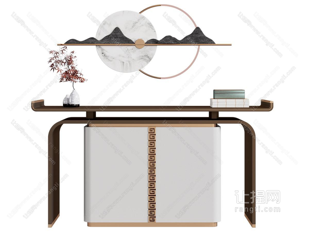 新中式端景台