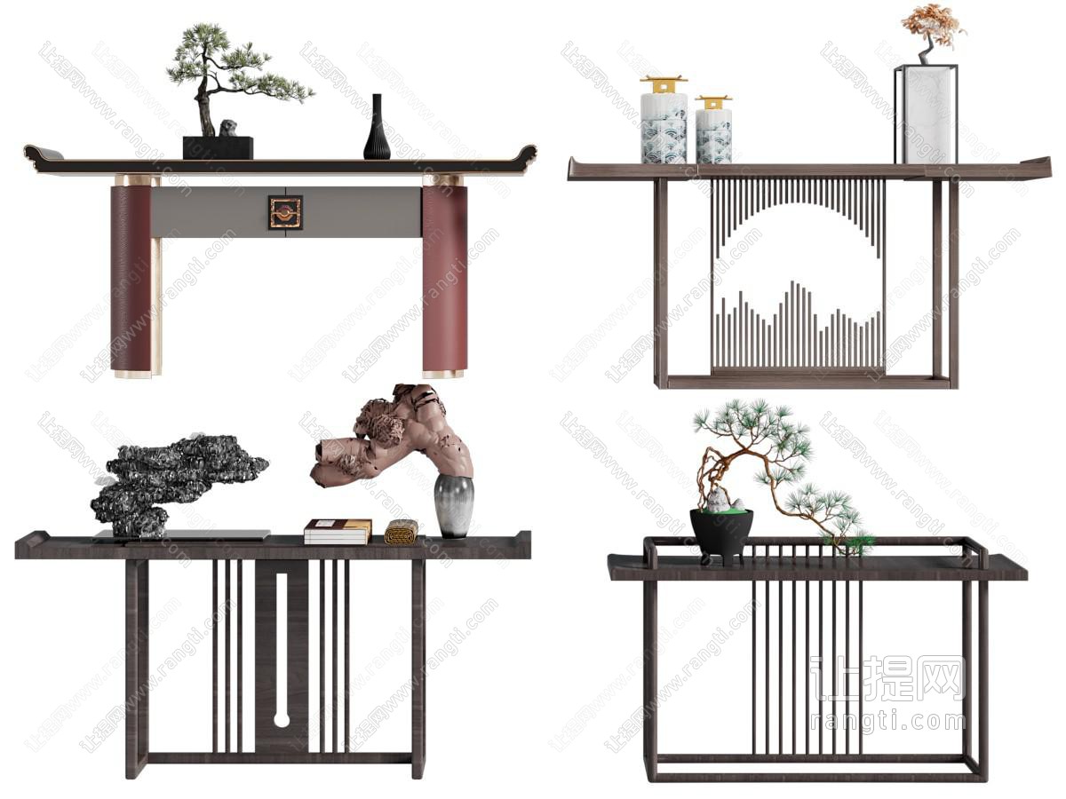 新中式端景台