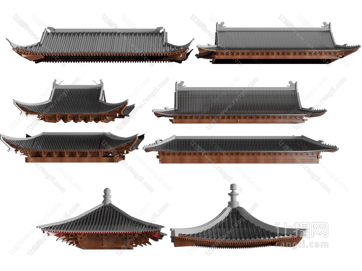 中式屋顶 屋檐 房檐 屋脊 檐线