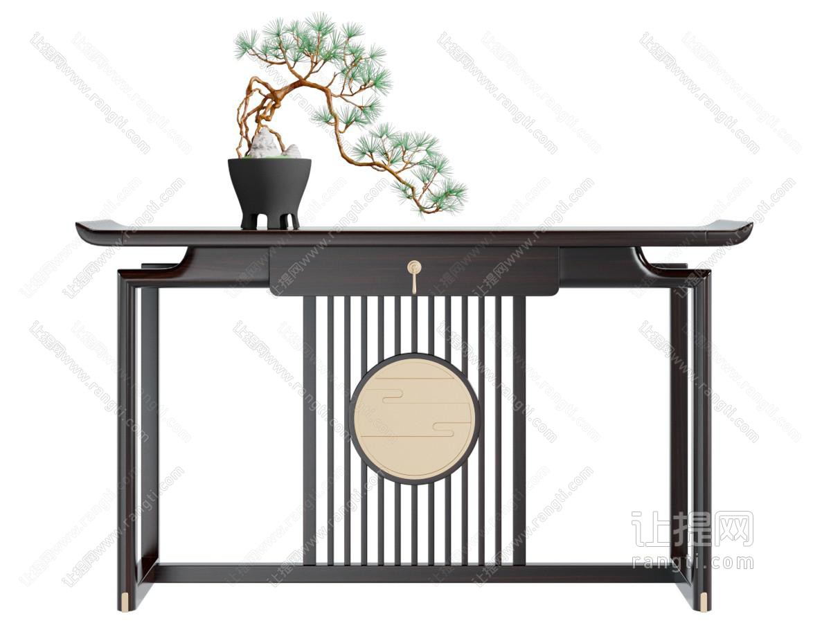 新中式条案 端景台