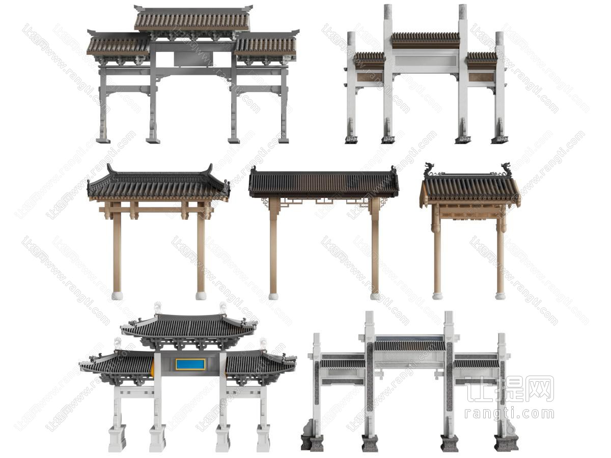 新中式牌楼 牌坊 古建门楼
