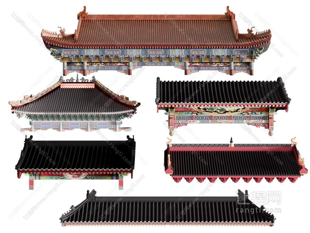 新中式屋檐 古建 建筑构件