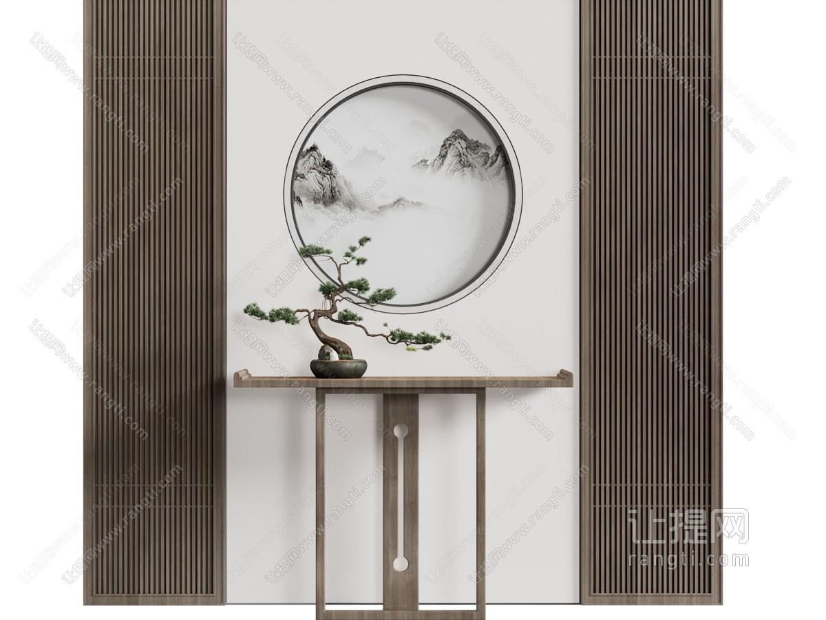 新中式端景台 条案