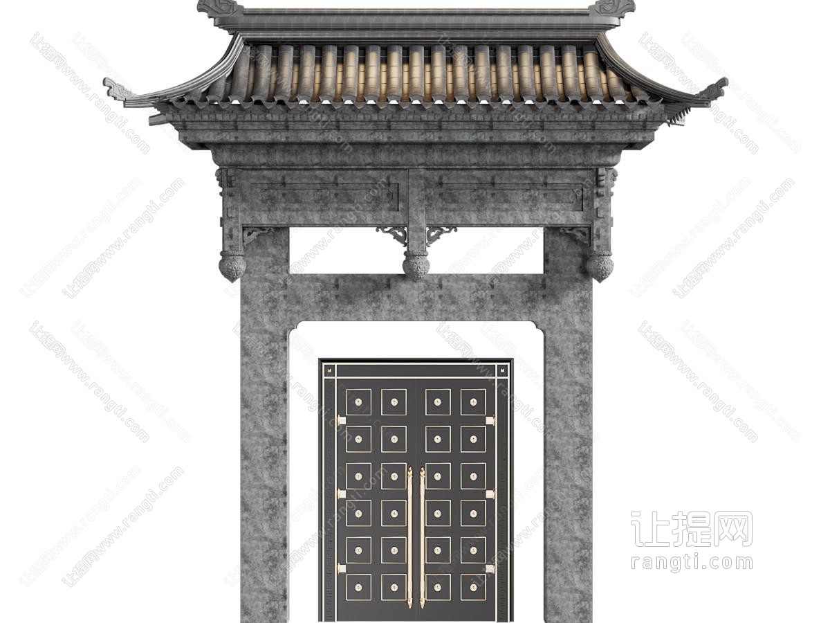 中式门头 门牌 牌坊