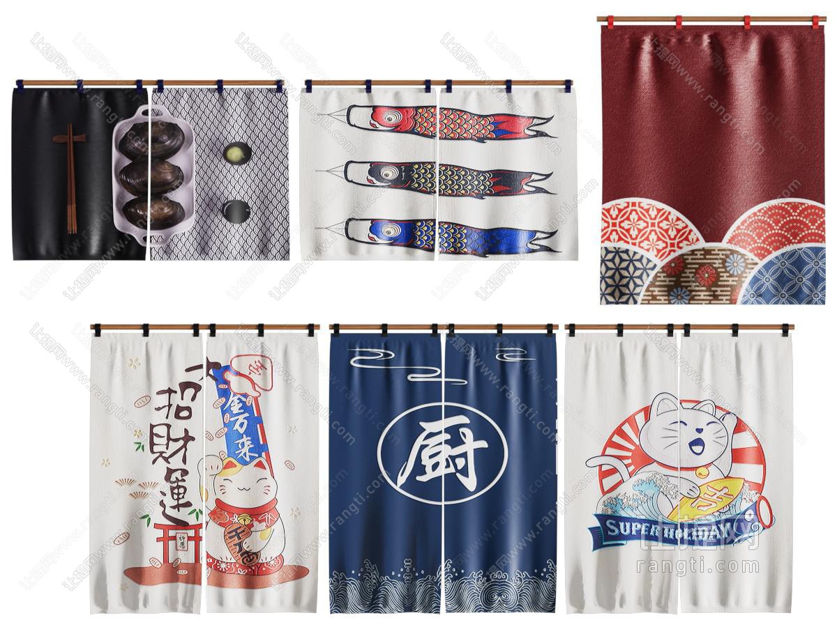 日式布艺门帘挂帘
