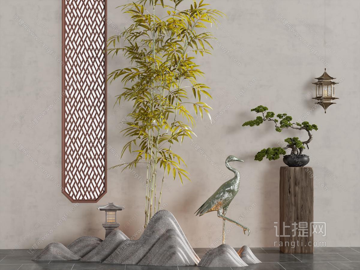 新中式景观造景 园艺小品