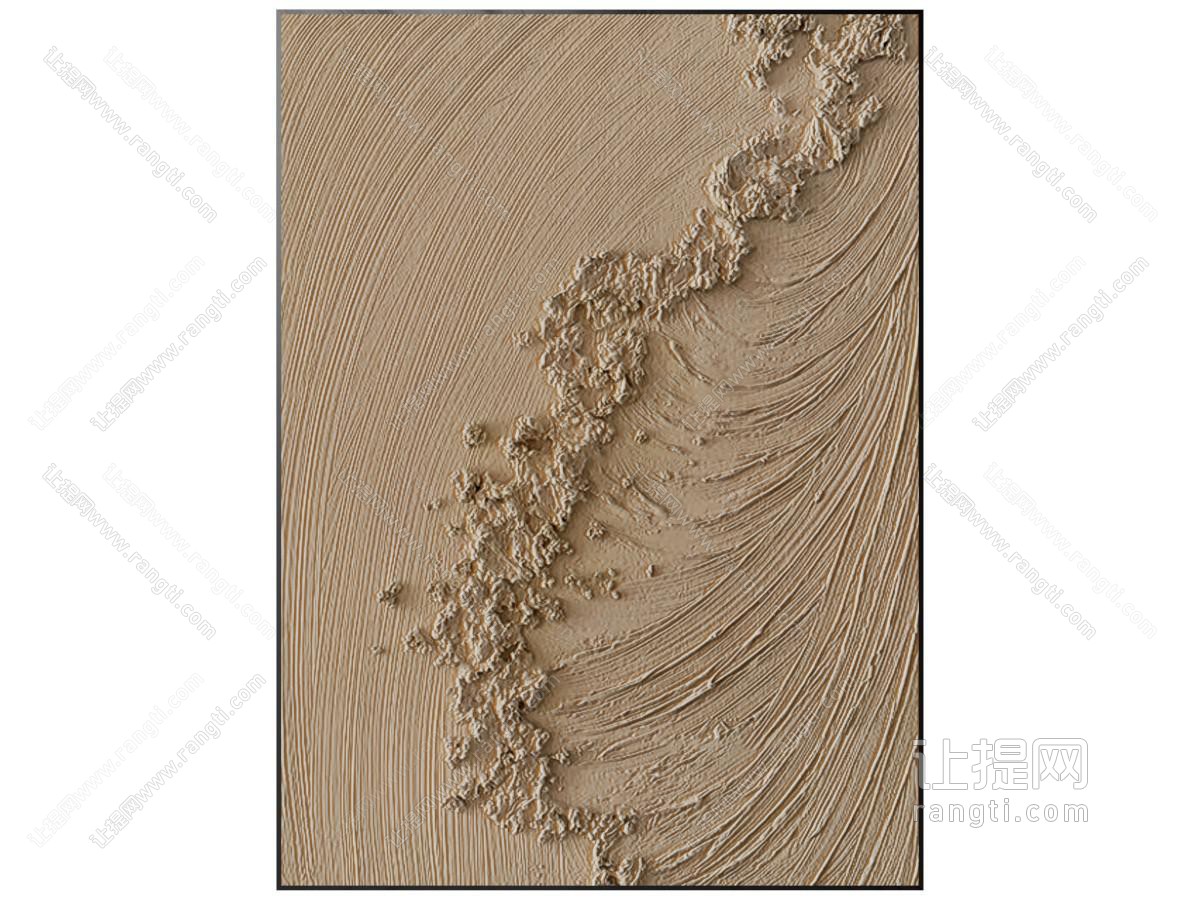 侘寂风装饰挂画 肌理画