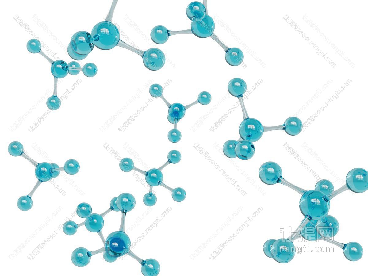 现代分子结构的可视化模型