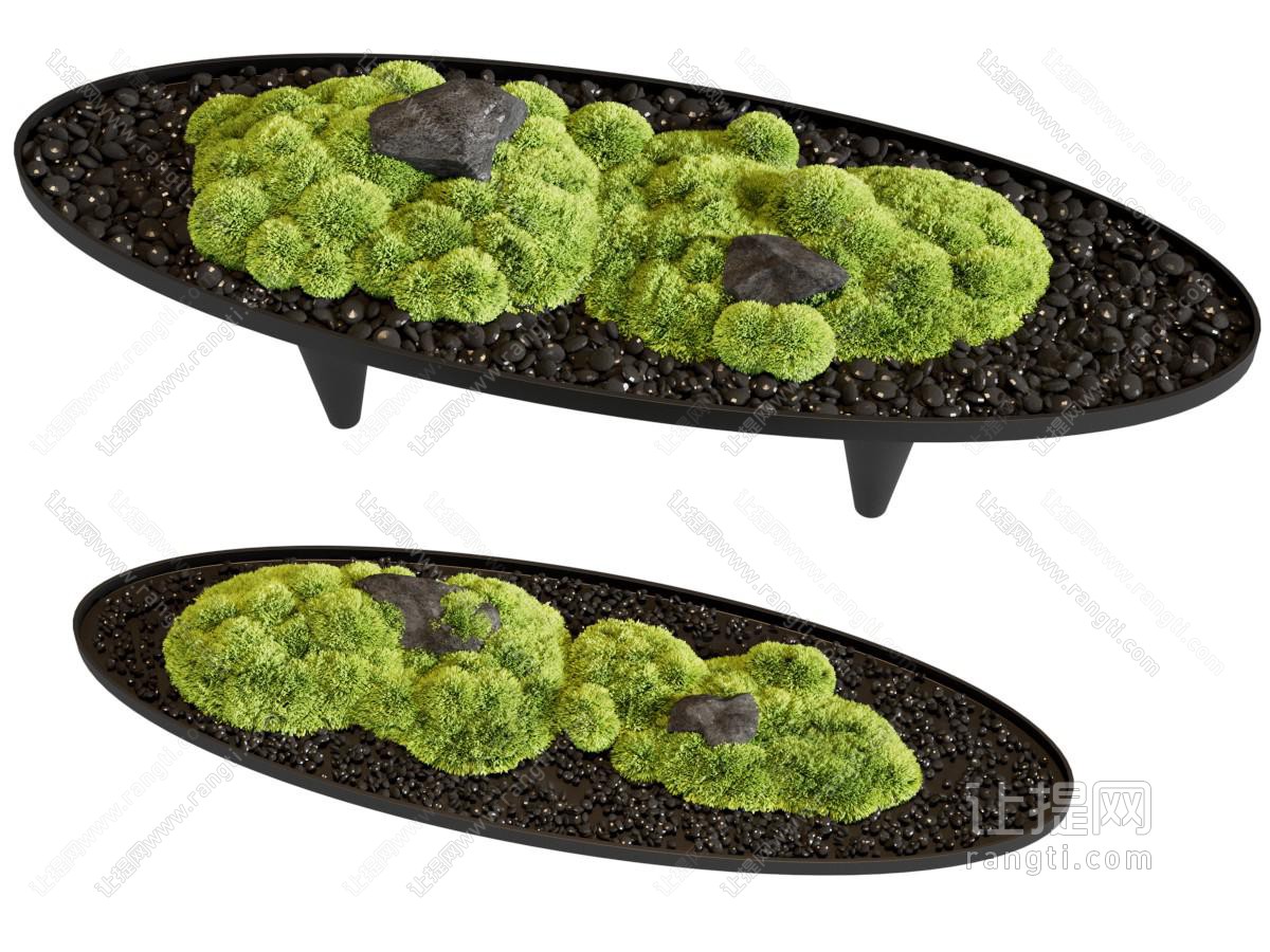 现代苔藓绿植摆件 苔藓盆栽摆件