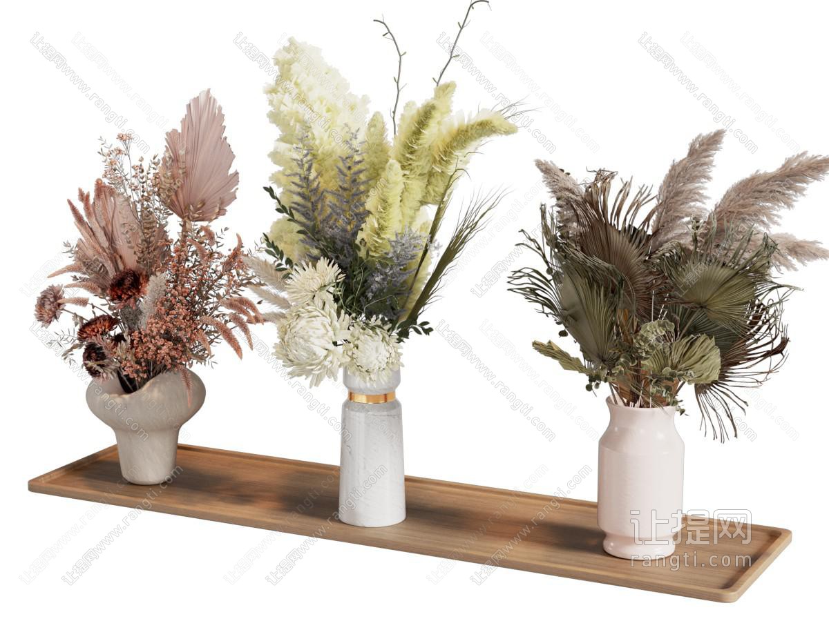 陶罐花瓶 花艺 插花 干花
