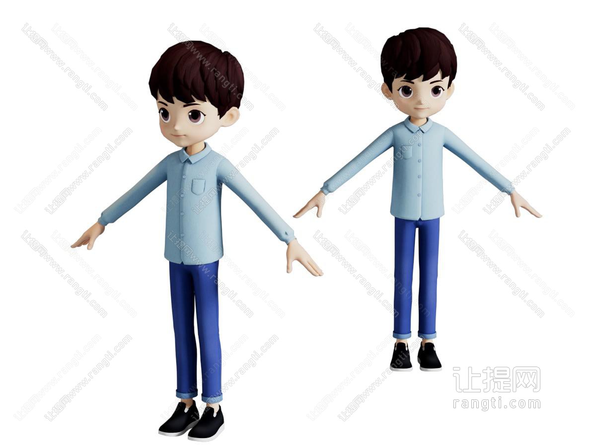 现代帅哥 卡通男孩 儿童 人物