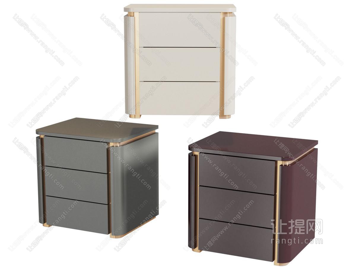 现代床头柜