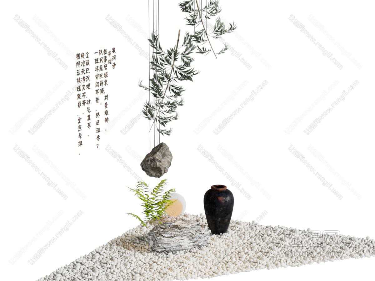 新中式室内景观园艺小品