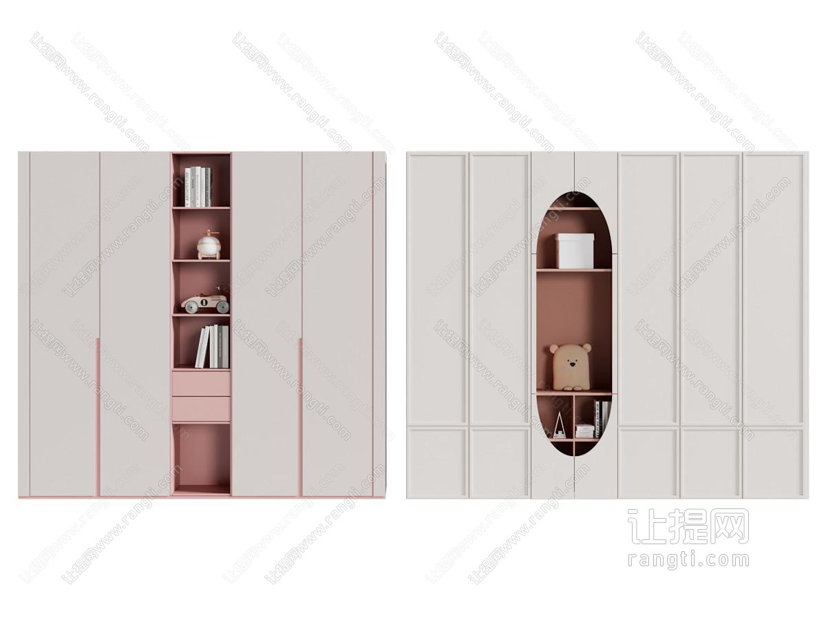 儿童衣柜 玩具柜