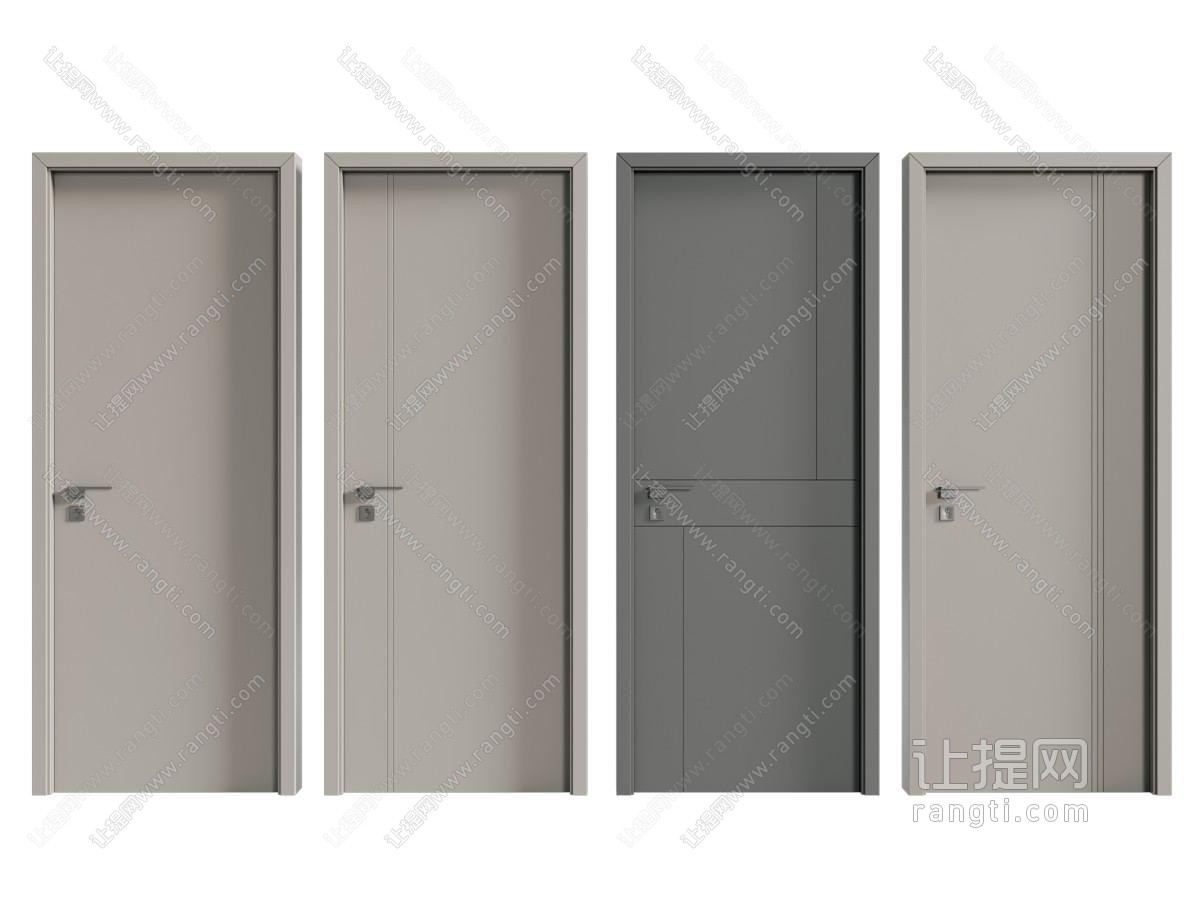 现代木门 房门 平开门