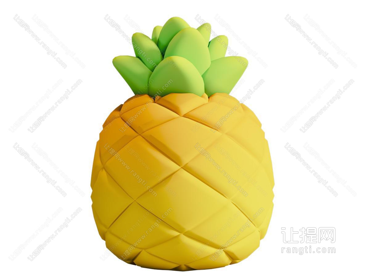现代卡通菠萝 水果