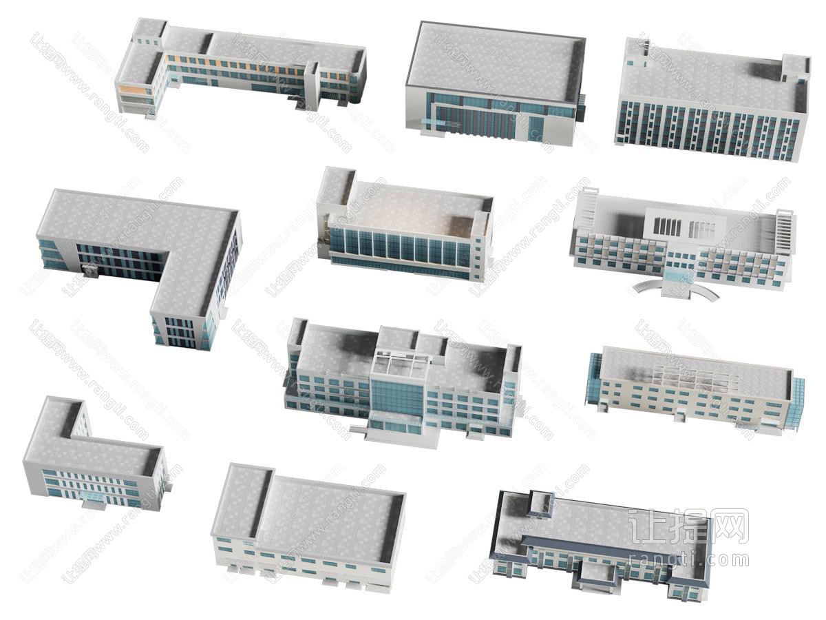 现代户外建筑 办公楼 政府大楼