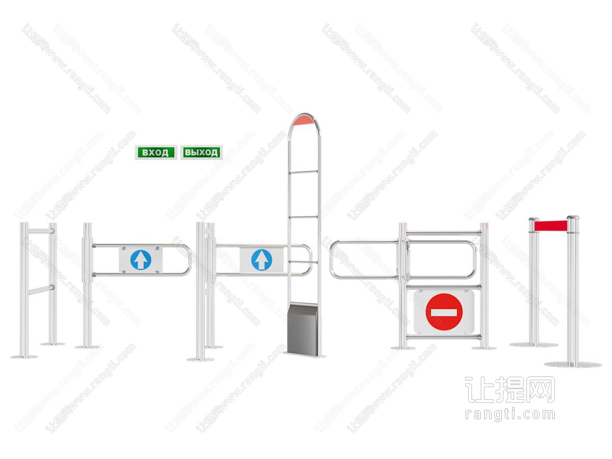 现代入口系统 围栏 路障 转门 闸机