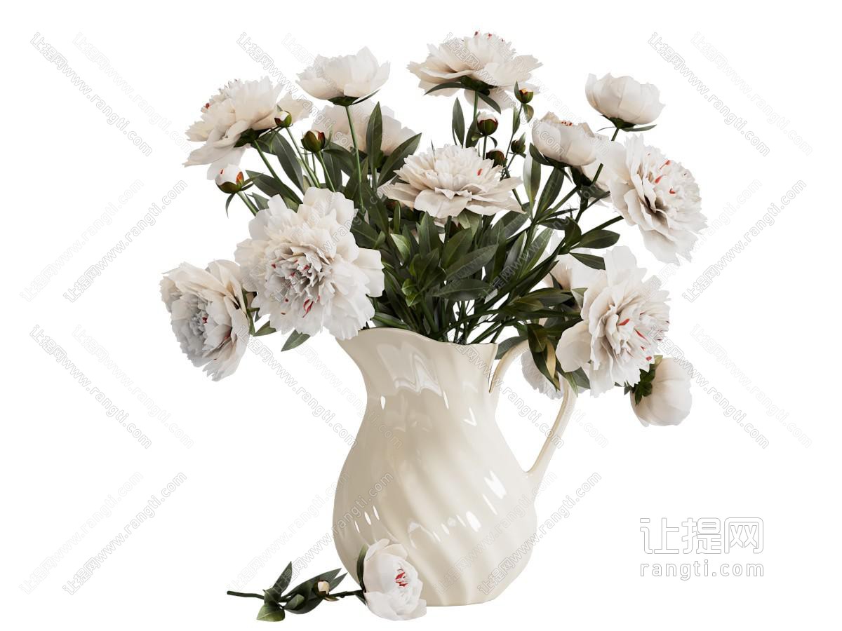 现代陶瓷花瓶花卉