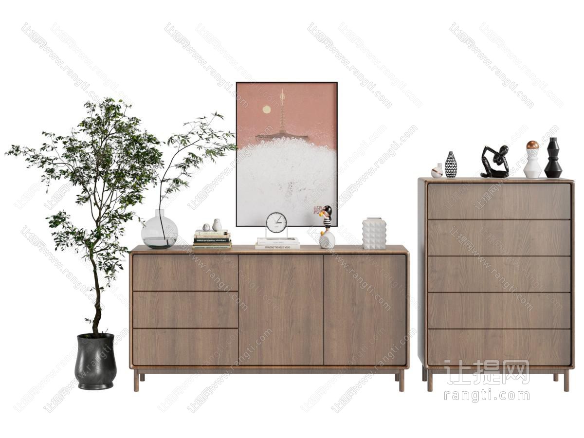 中古风端景柜 玄关柜 边柜 斗柜