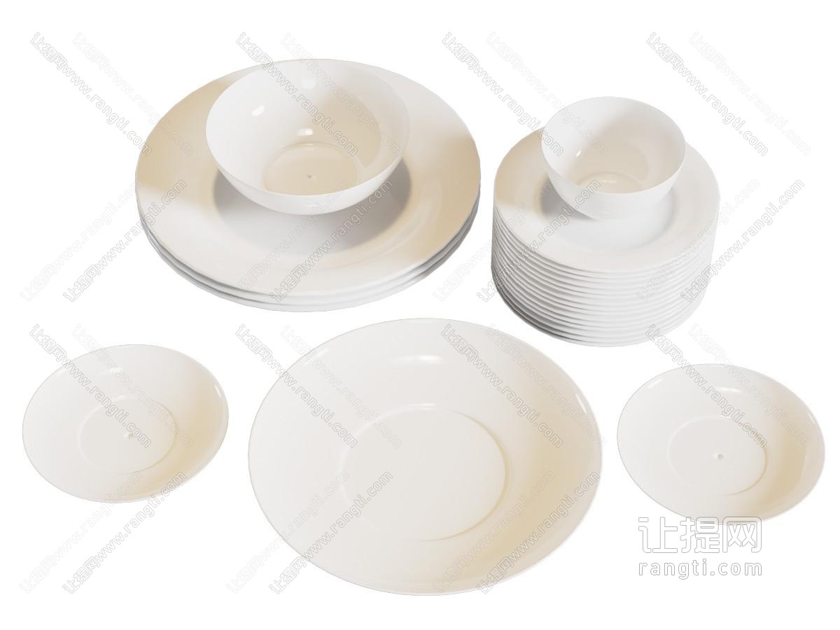 现代白色陶瓷碗碟 餐具组合