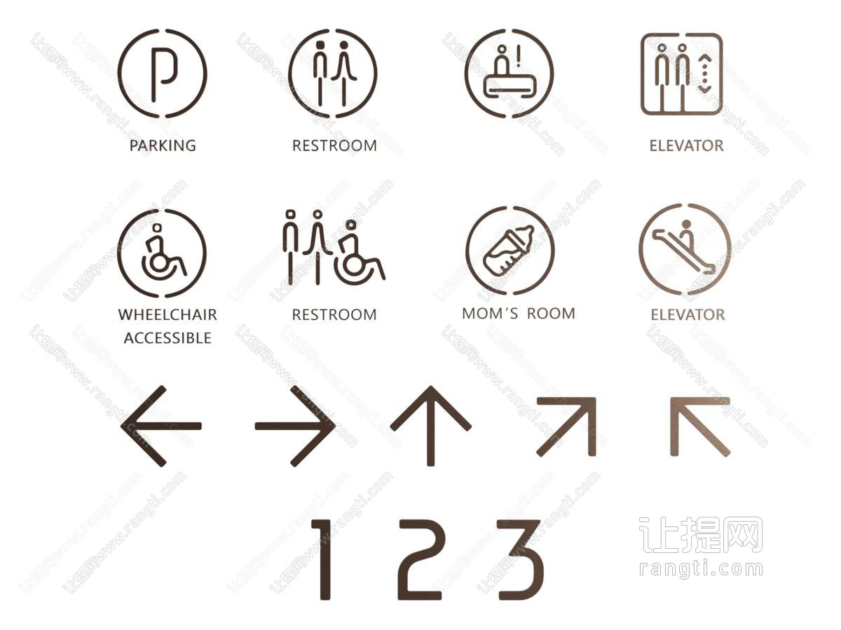 指示牌 导示牌 导视图标