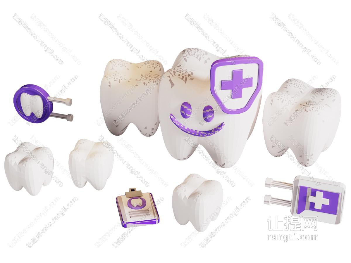 现代磨牙模型 卡通玩具小品