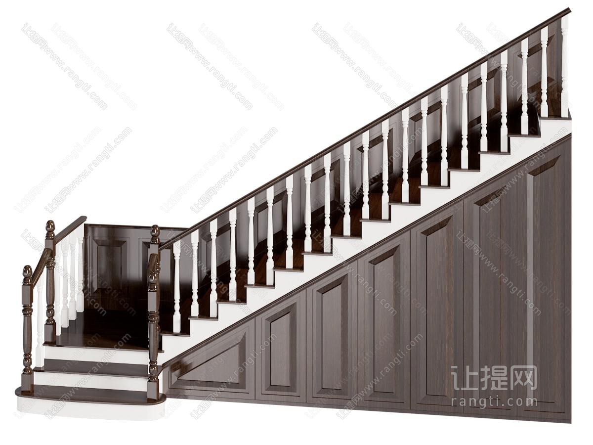 欧式实木楼梯