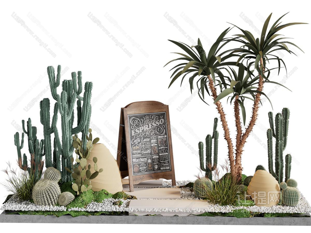 组团小品 植物堆 园艺小品