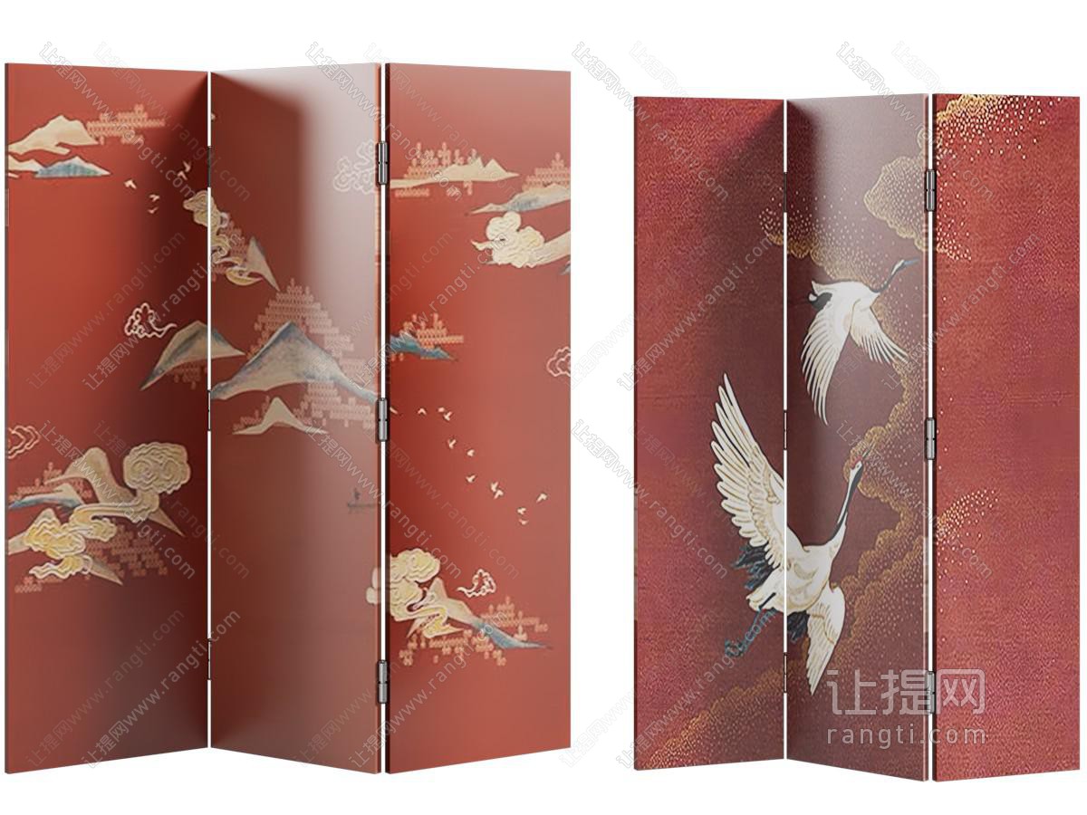 新中式折叠屏风