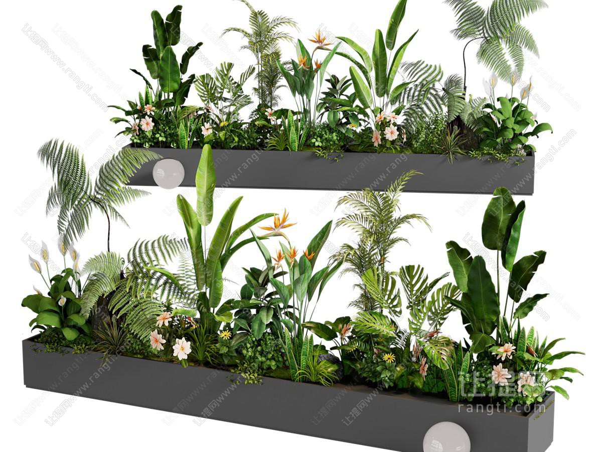 植物堆 外摆绿植花箱 植物组合 景观造景